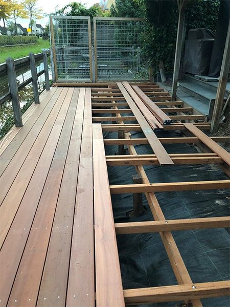 Hardhout onderconstructie vlonder Zutphen